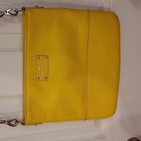 Kate Spade Yellow Pebble Leather Crossbody Bag - Picture 2 of 9